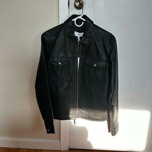 Reiss's trucker leather jacket